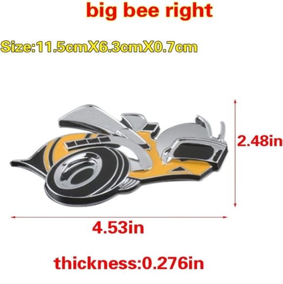2 Super Bee badge emblems for Hemi SRT Scat Pack Dodge Challenger. Ligh… - Picture 6 of 7